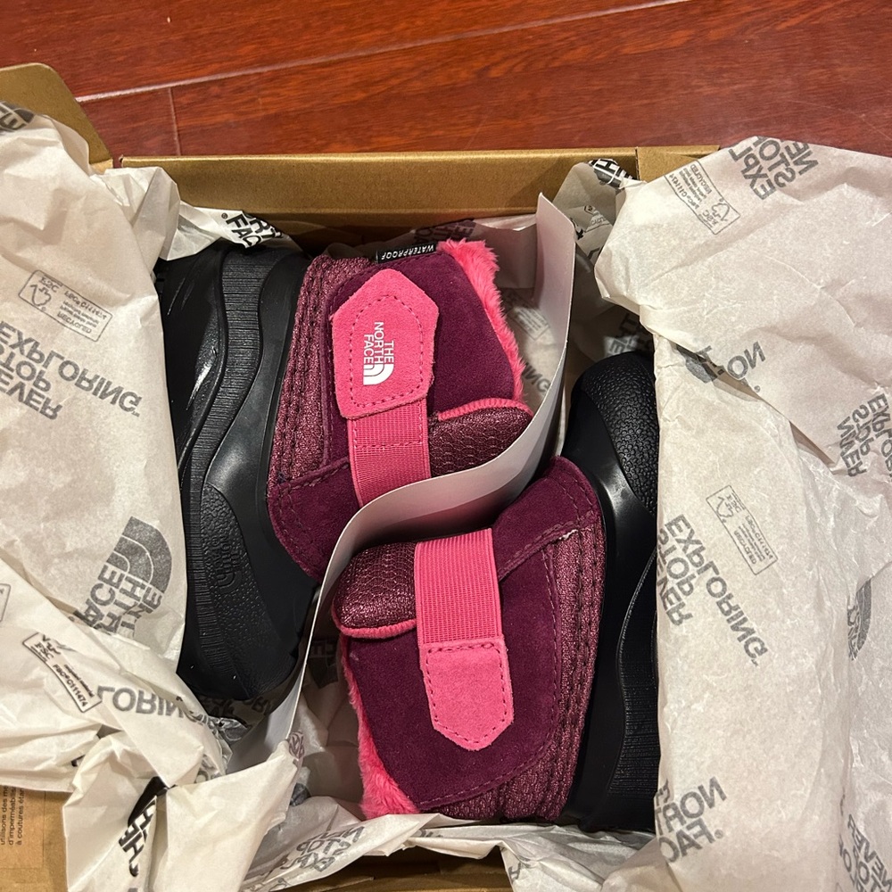 The North Face Kids' Fuchsia and Black Boots